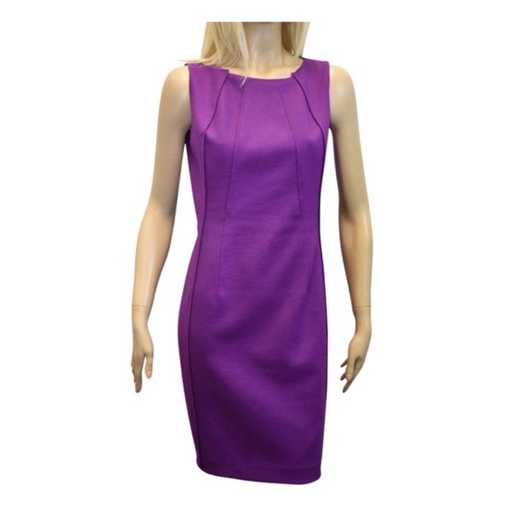 Elie Tahari Purple Wool Dress NWOT